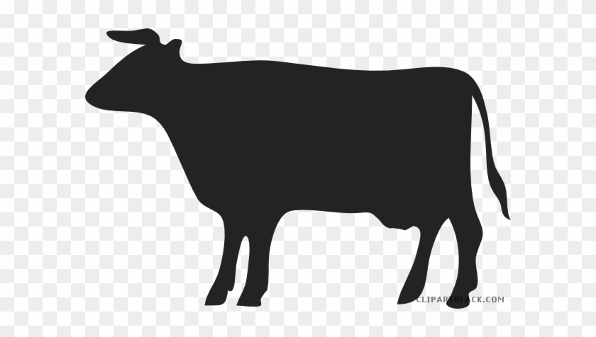 Grayscale Cow Animal Free Black White Clipart Images - Cow Silhouette #1312098