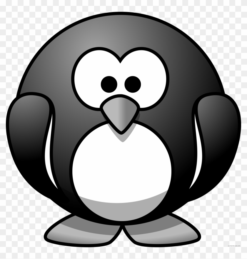 Cartoon Penguin Animal Free Black White Clipart Images - Cartoon Penguin #1312279