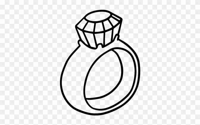 Engagement Diamond Ring, Ing - Ring Coloring Page #1312316