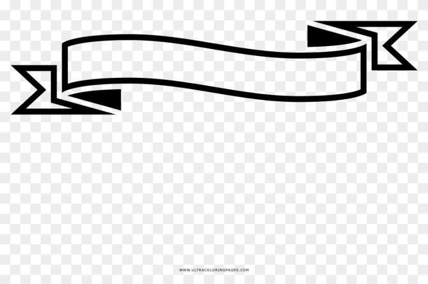 Ribbon Banner Coloring Page - Fita Para Colorir #1312343