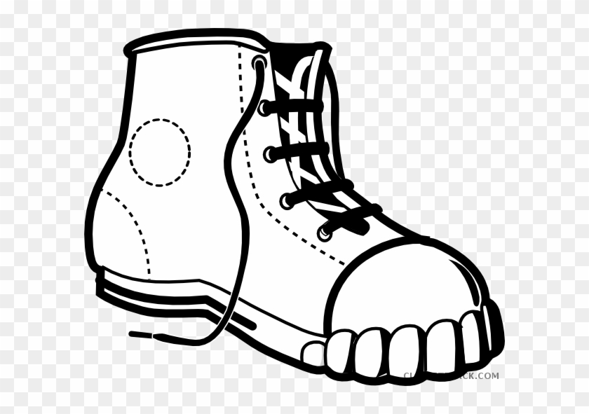 Black And White Shoe Tools Free Black White Clipart - Shoe In Black And White #1312360