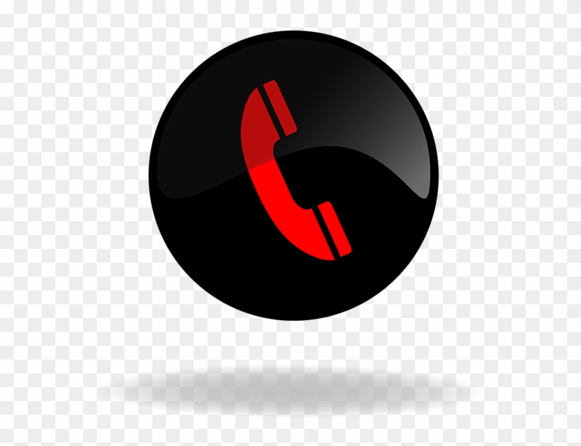 Imagen Gratis En Pixabay - Red Black Phone Icon #1312385