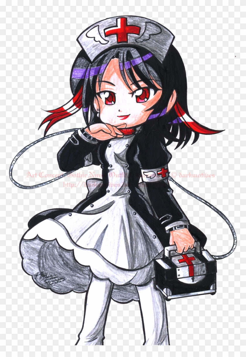 Chibi Gothic Nurse Darkmotives By Darkmotives Chibi - Anime Images Emo Nurse #1312477