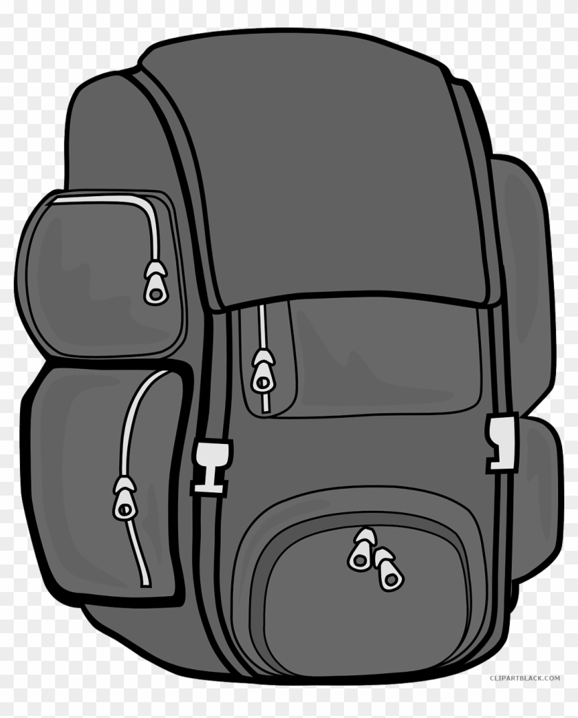 Backpack Tools Free Black White Clipart Images Clipartblack - Back Pack Clipart #1312641