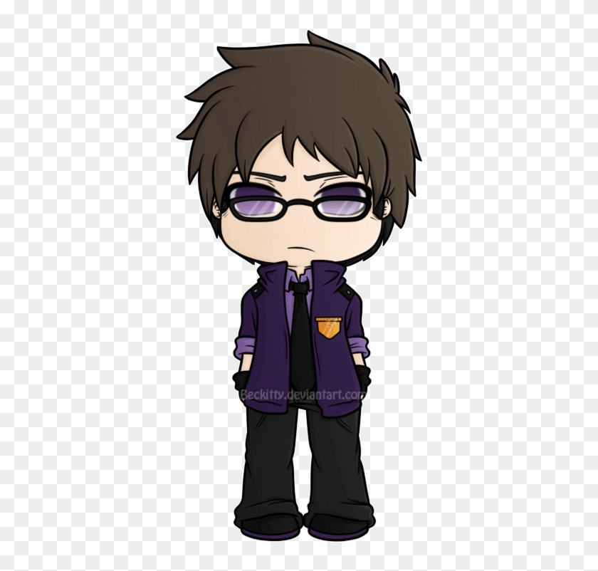 Purple Guy By Beckitty - Chibi Guy With Glasses #1312643