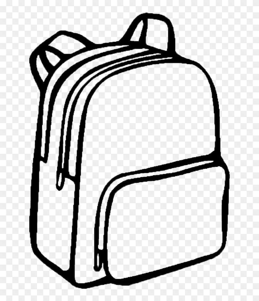 Coloring Book Backpack Bag School Drawing - School Bag Drawing #1312652