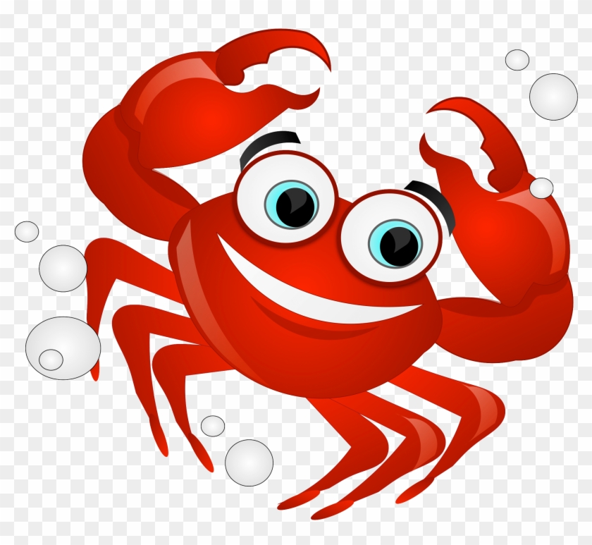 Hermit Crab Clipart Red Crab Free On Dumielauxepices - Cartoon Crab With  Clear Background - Free Transparent PNG Clipart Images Download
