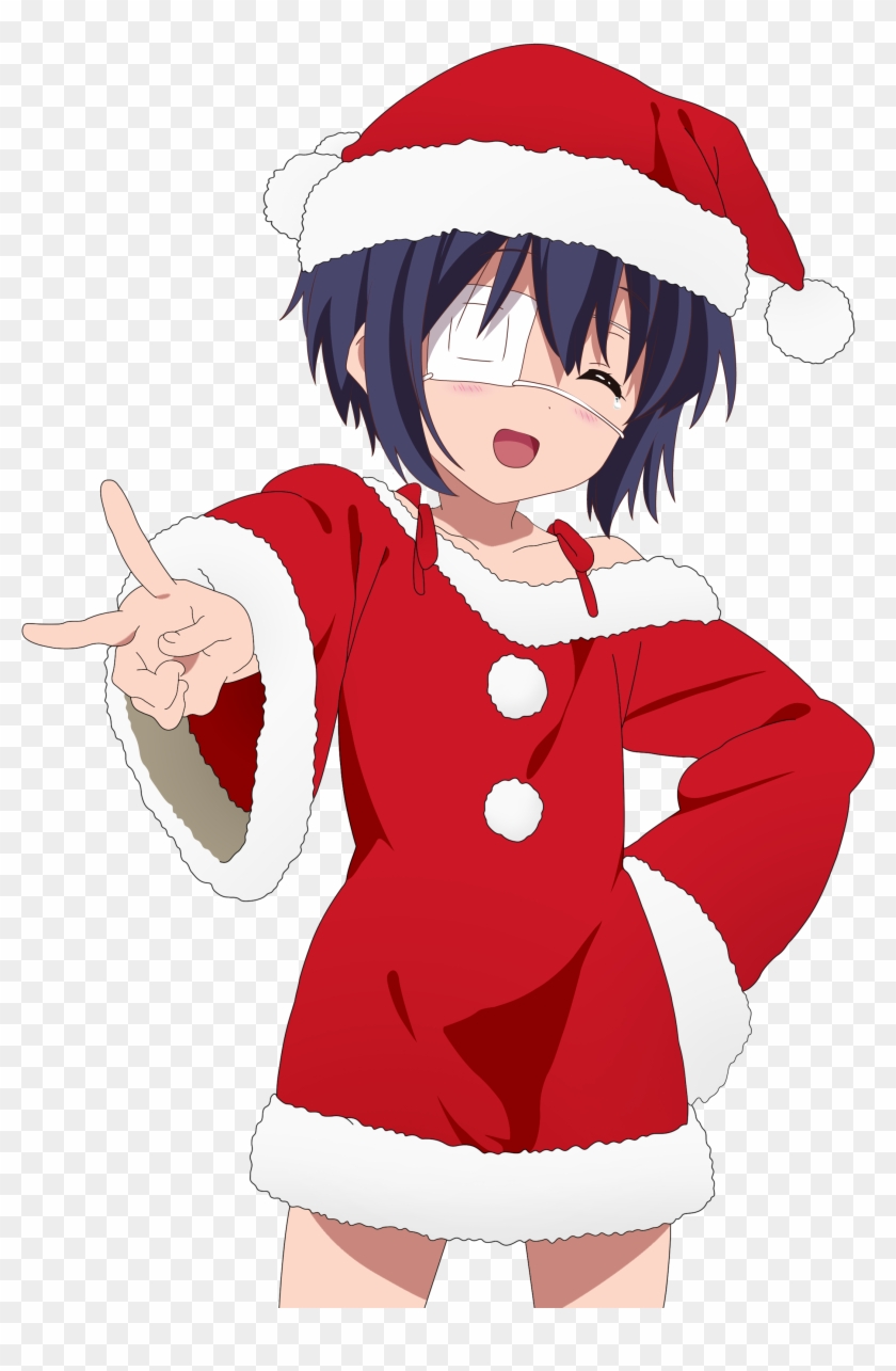 Sirjustinfromca Rikka Takanashi Santa Hat Edition By - Merry Christmas Anime Gif #1312835