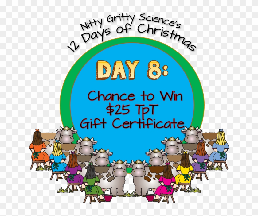 Day 8 Of The 12 Days Of Christmas Sale Brought To You - Cartoon #1312872