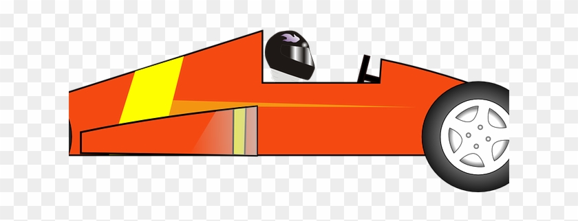 Orange Clipart Race Car - Auto Racing #1312880