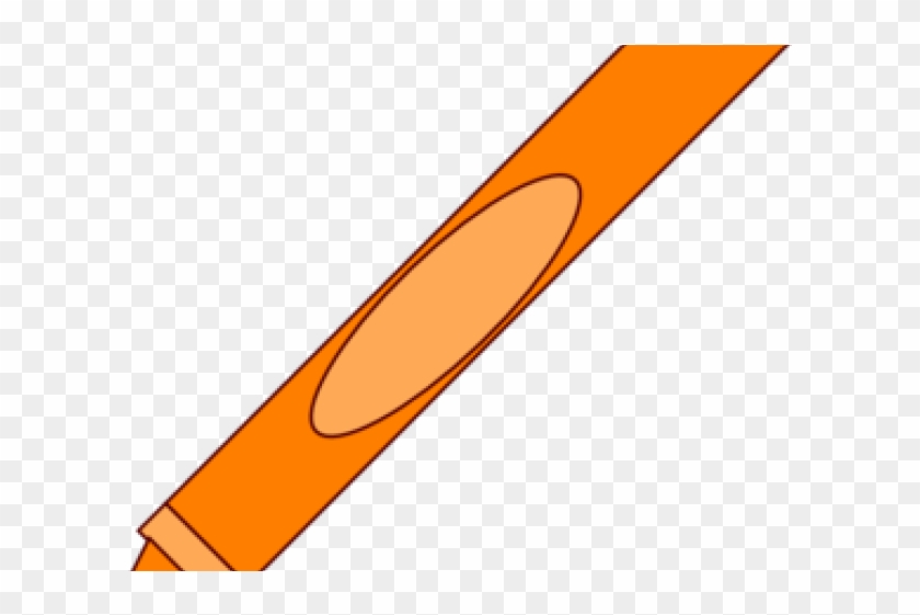 Silver Crayon Cliparts - Clip Art Orange Crayon #1313018