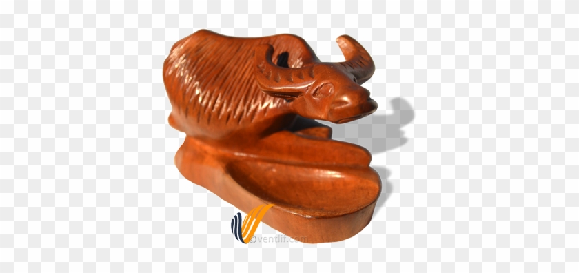 Carabao Water Buffalo Wood Carving Figurine Ashtray - Wood Carving #1313063
