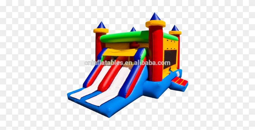 Double Slide Combo Moon Bounce,sale Cheap Inflatable - Inflatable Bounce #1313137
