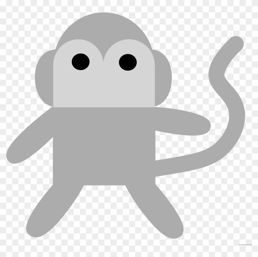 Monkey Animal Free Black White Clipart Images Clipartblack - Monkey Clip Art #1313147