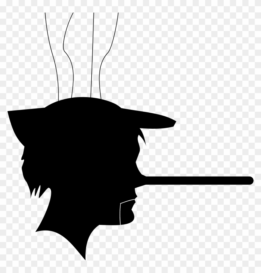 Pinocchio Silhouette Clipart - Pinocchio Silhouette Png #1313154