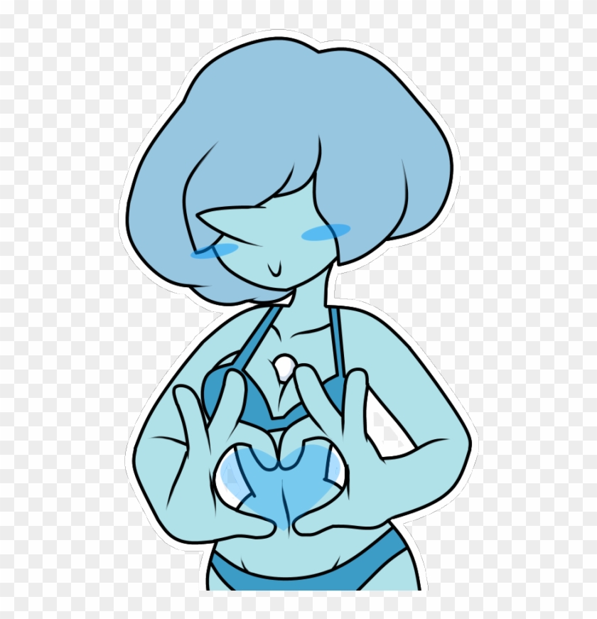 White Clothing Nose Line Art Head Male Fictional Character - Hot Steven Universe Blue Pearl #1313156