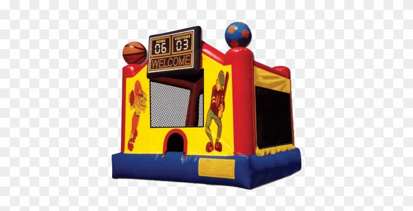 Sports Arena W/ Basketball Hoop - Moon Bounce #1313158