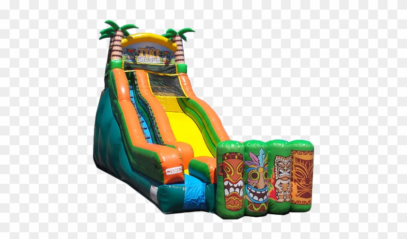 Tiki Island Water Slide - Tiki Island Inflatable Slide #1313167