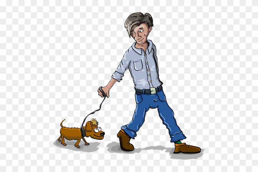 Pets Can Keep You Active - Clipart Person Walking Dog Transparent #1313453