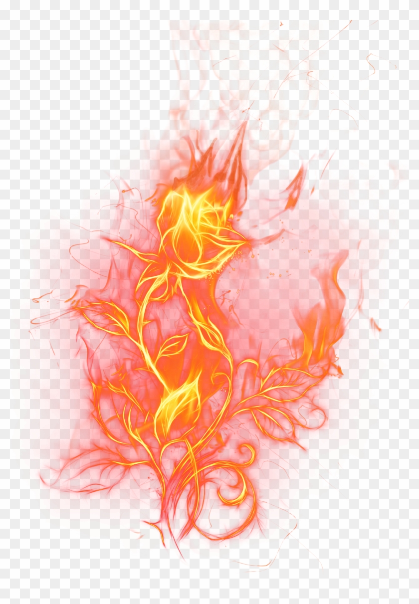 Light Rose Fire Clip Art - Fire Rose Png #1313492