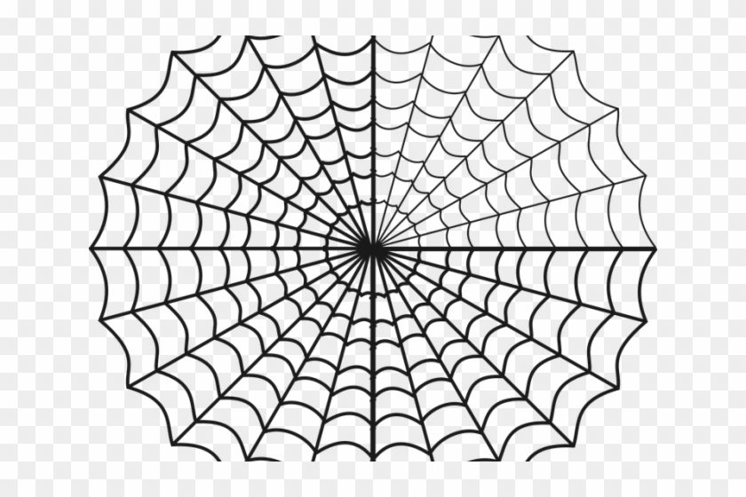 Drawn Spider Web Circle - Spider Web Clip Art #1313509