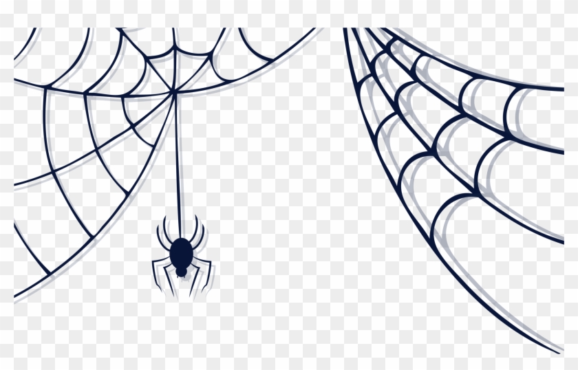 Haunted Spider And Web Clipart - Spider Web Transparent #1313520