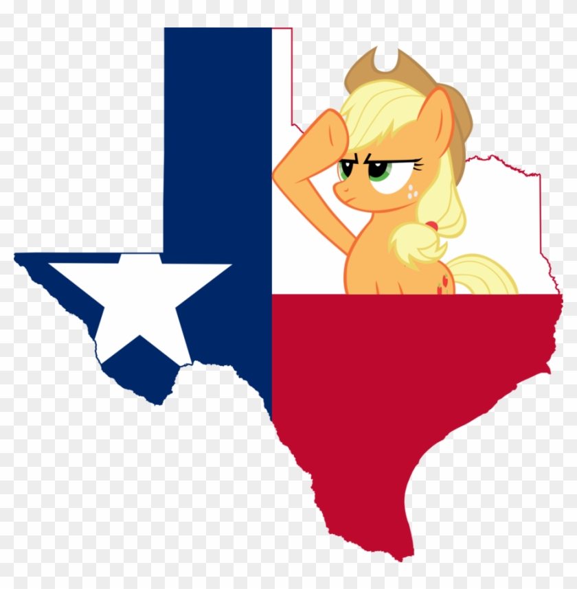 Applejack Salutes Texas By Darthvader447 - Texas Lone Star State #1313558