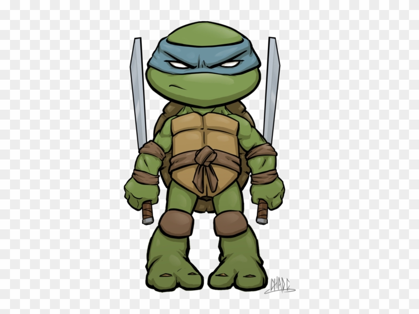 Chibi Leo By Chadwick J Coleman - Ninja Turtle Cartoon Drawings #1313580