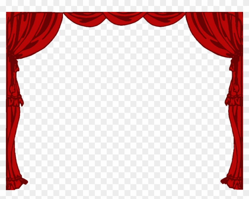 Theater Theatre Borders Clipart Clipart Kid 2 Image - Stage Curtains Clip Art #1313616
