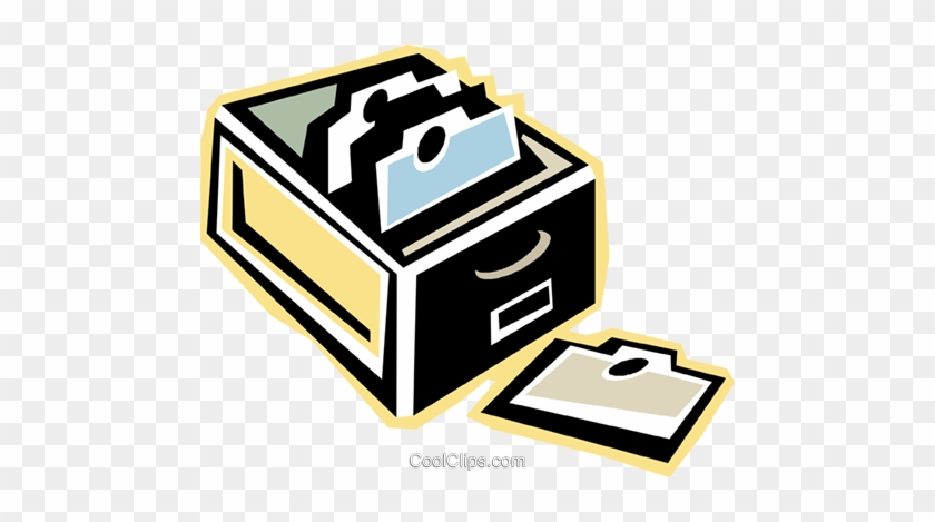 Card Catalogue Royalty Free Vector Clip Art Illustration - Card Catalog Clipart #1313749