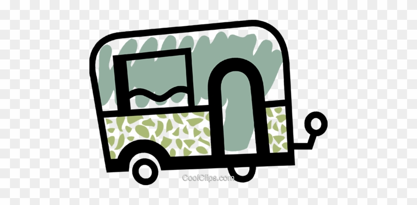 Travel Trailer Royalty Free Vector Clip Art Illustration - Caravan #1313856