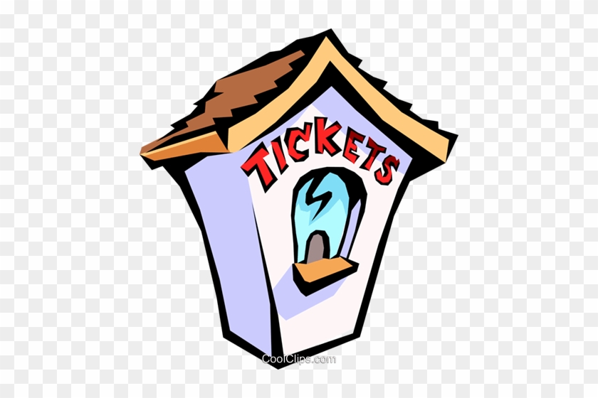 Ticket Booth Royalty Free Vector Clip Art Illustration - Ticket Booth Clip Art #1313928