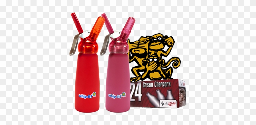 Nitrous Oxide - Whip-it! Rubber Coated Whip Cream Dispenser Pink .25 #1313960