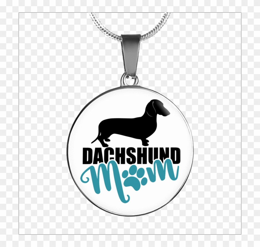 Dachshund Mom Shorthair Luxury Circle Pendant With - Necklace #1314259