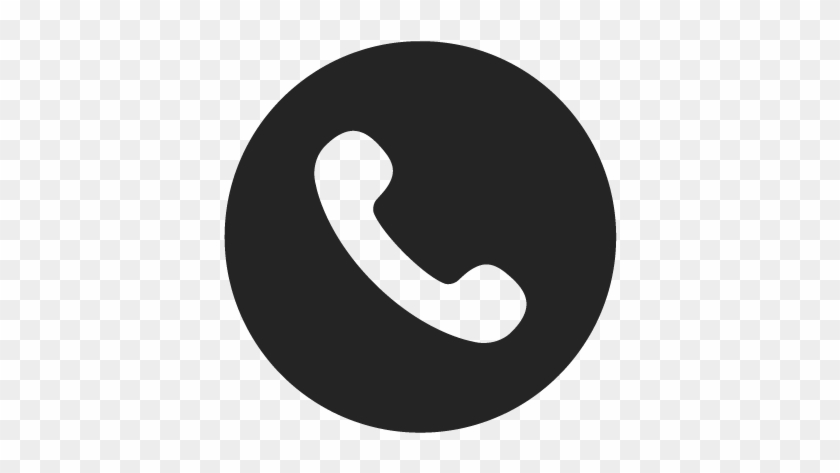 Mobile Number Icons - Phone Icon Black Circle #1314646