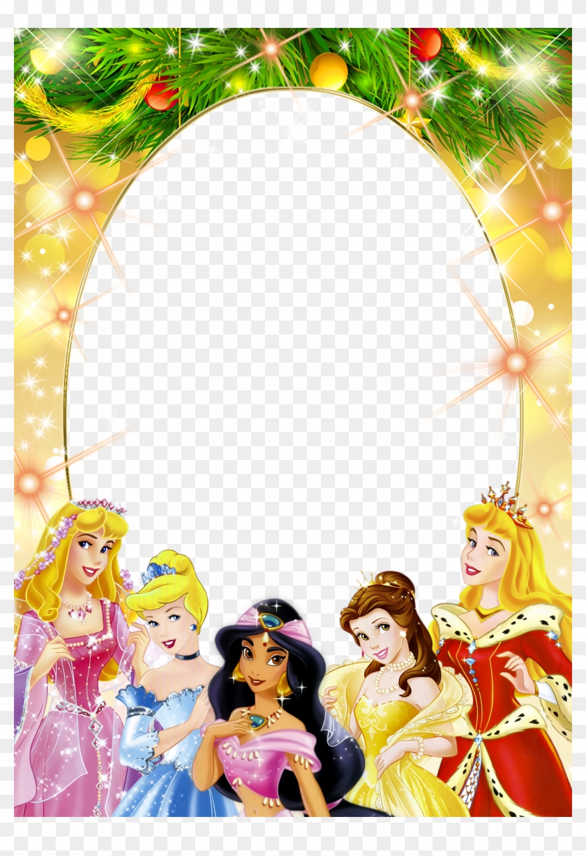 transparent kids png frame with christmas princesses disney christmas photo frames for kids