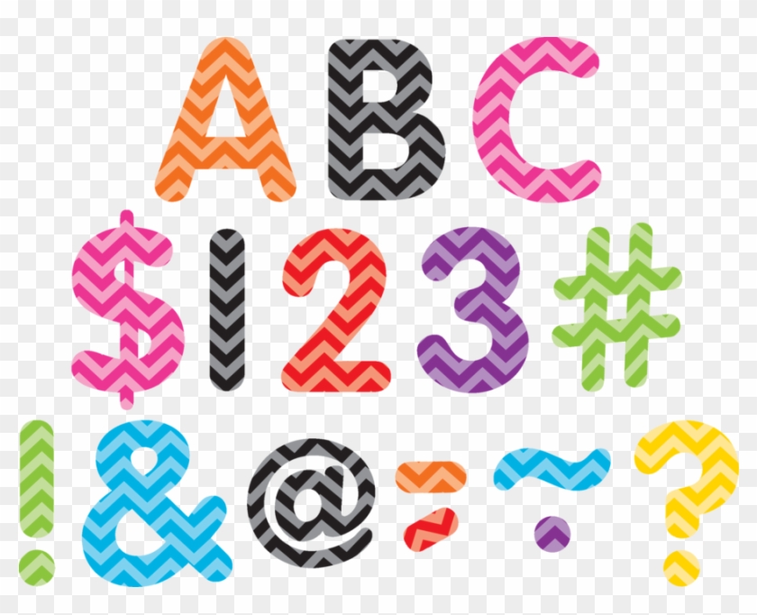 Tcr 5566 Classic Letters Chevron - Teacher Created Resources Aqua Classic 2 In Letters #1315104