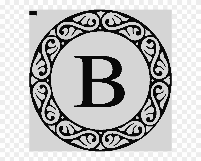 Letter B Monogram Clip Art At Clker B Monogram Clipart - Circle Frame Png #1315114