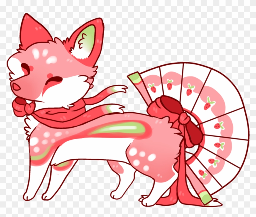 Strawberry Ramune Fox Adopt Closed By Cutebudgies - Cartoon #1315129