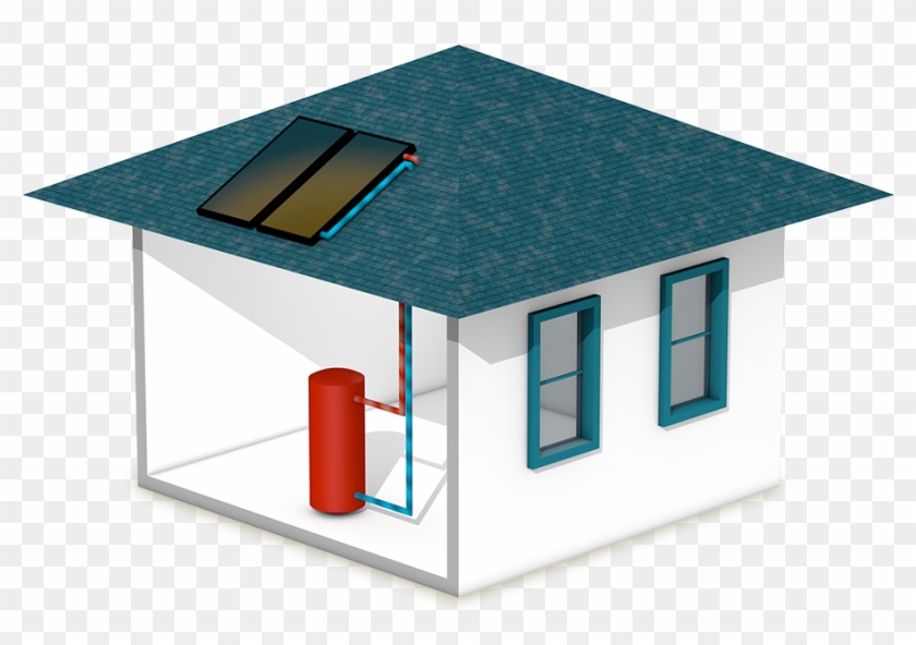 Solar Water Heater On House #1315228