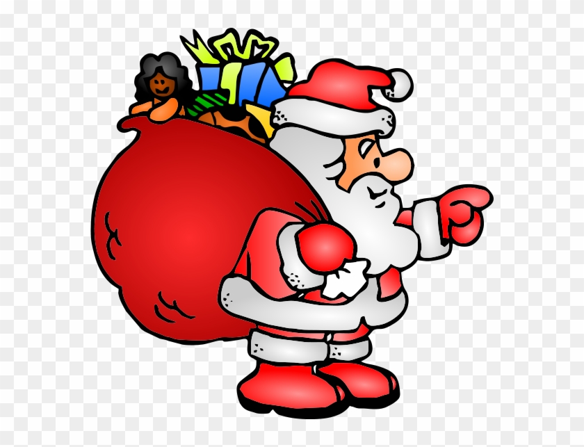 Free To Use Public Domain Christmas Clip Art - Santa Claus With Gifts #1315486