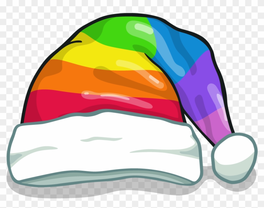 Rainbow Santa Hat - Rainbow Christmas Hat #1315528