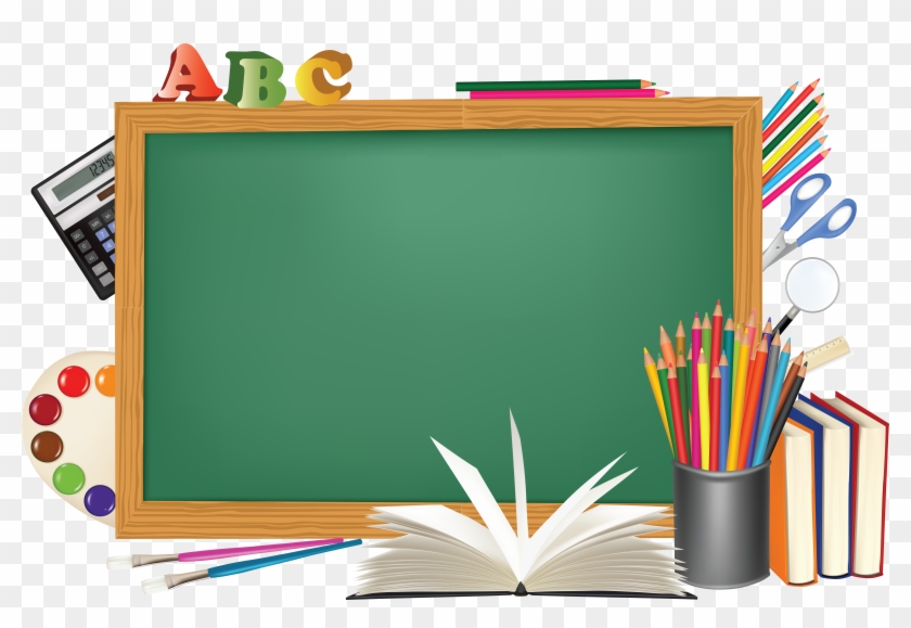 Notice Clipart Education - Elementary School School Supplies Background #1315622