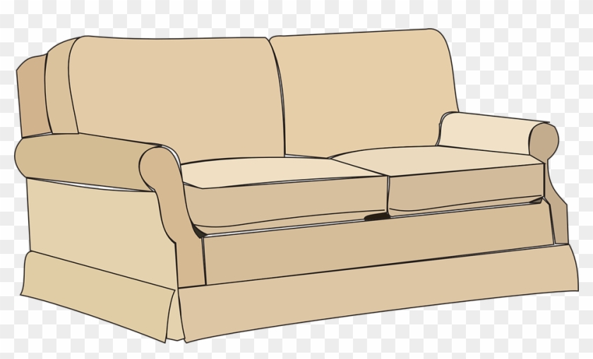 Home Furniture Decorative Icons Set With Sketch Sofa - Sofa Clipart Png #1315672