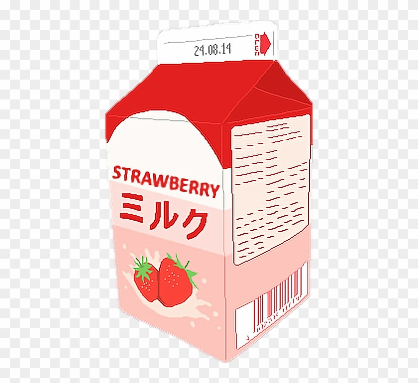 Aesthetic Clipart Strawberry Milk - Strawberry #1315714