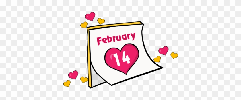 Clip Art Valentines Day Calender Date Feb February - Clip Art Valentines Day Calender Date Feb February #1315865
