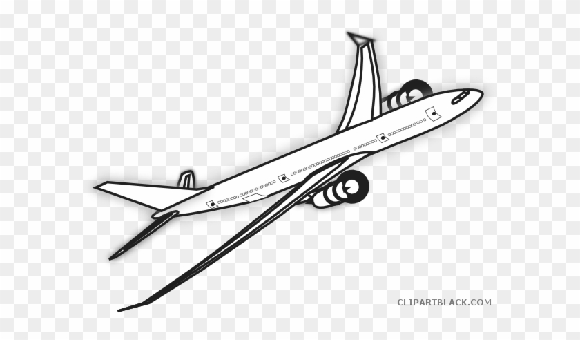Airplane Transportation Free Black White Clipart Images - Flight Clipart #1315869
