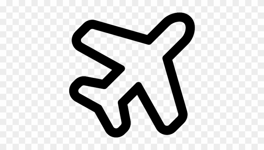 Herbivorous Clipart Airplane - Airplane Outline Png #1315914