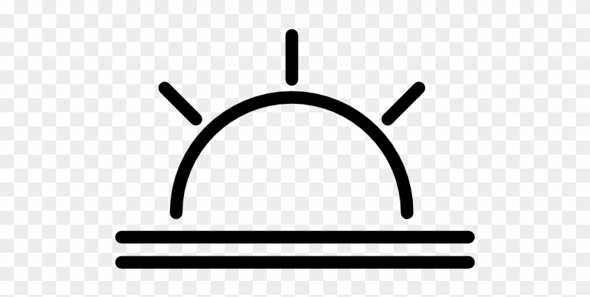 Half Sun On Two Horizontal Lines Free Icon - Symbol For Marine Engineering #1316036