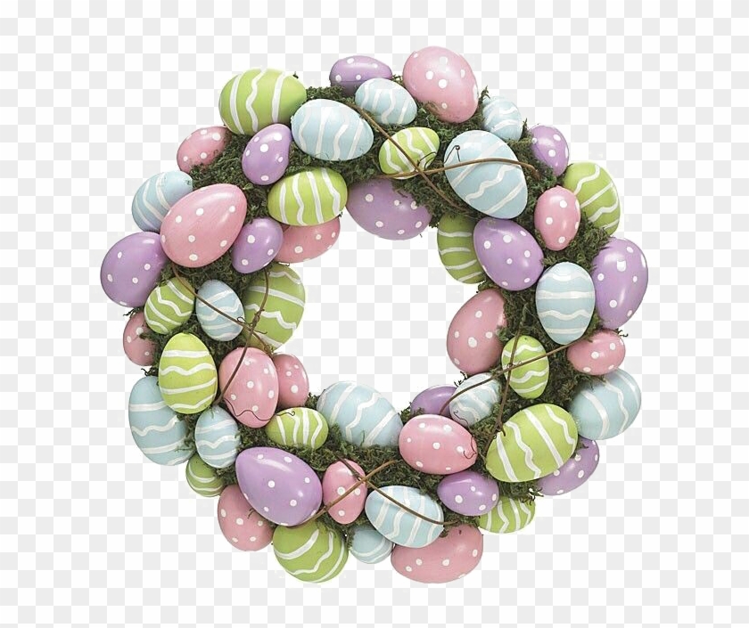 Easter Egg Portable Network Graphics Clip Art Wreath - Easter Egg Wreath Easter Tote Bag, Adult Unisex, Natural #1316045